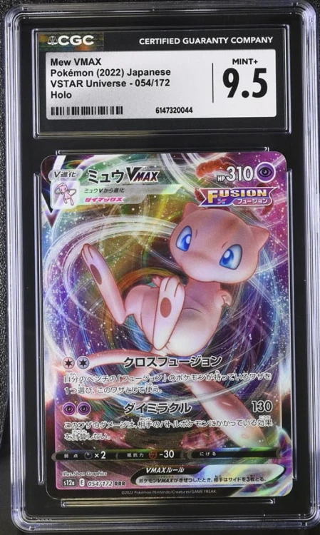CGC 9.5 MINT+ - Mew VMAX 054/172 VSTAR Universe S12a 2022 japońska karta pokemon